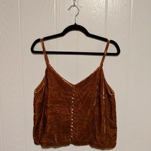 Madewell Velvet Cami - Burnt Orange